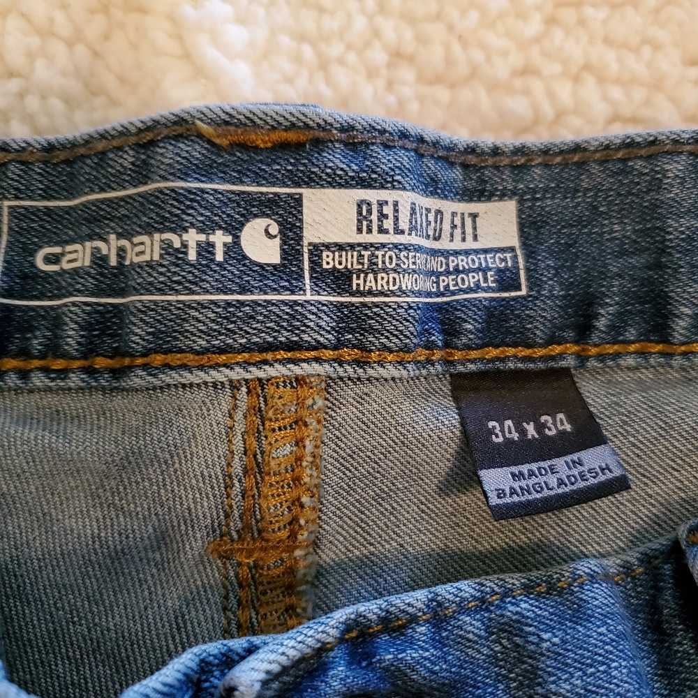 Mens Carhartt relaxed fit 34x34 jeans. In good condition - Picture 2 of 5
